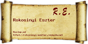 Rokosinyi Eszter névjegykártya