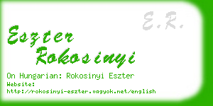 eszter rokosinyi business card